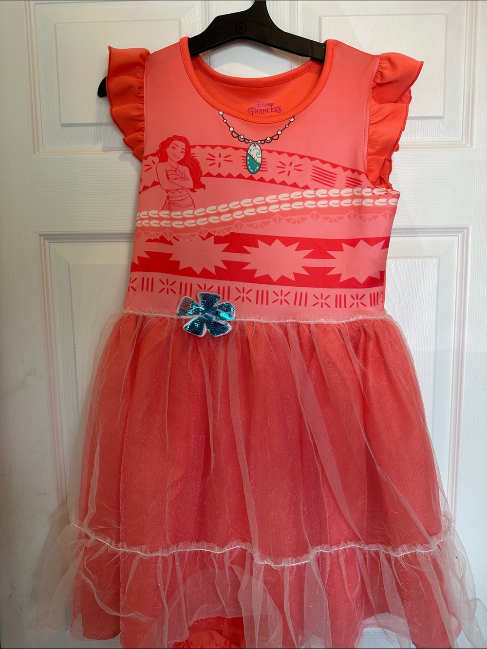 Disney Pink Coral Moana Tulle Party Dress
